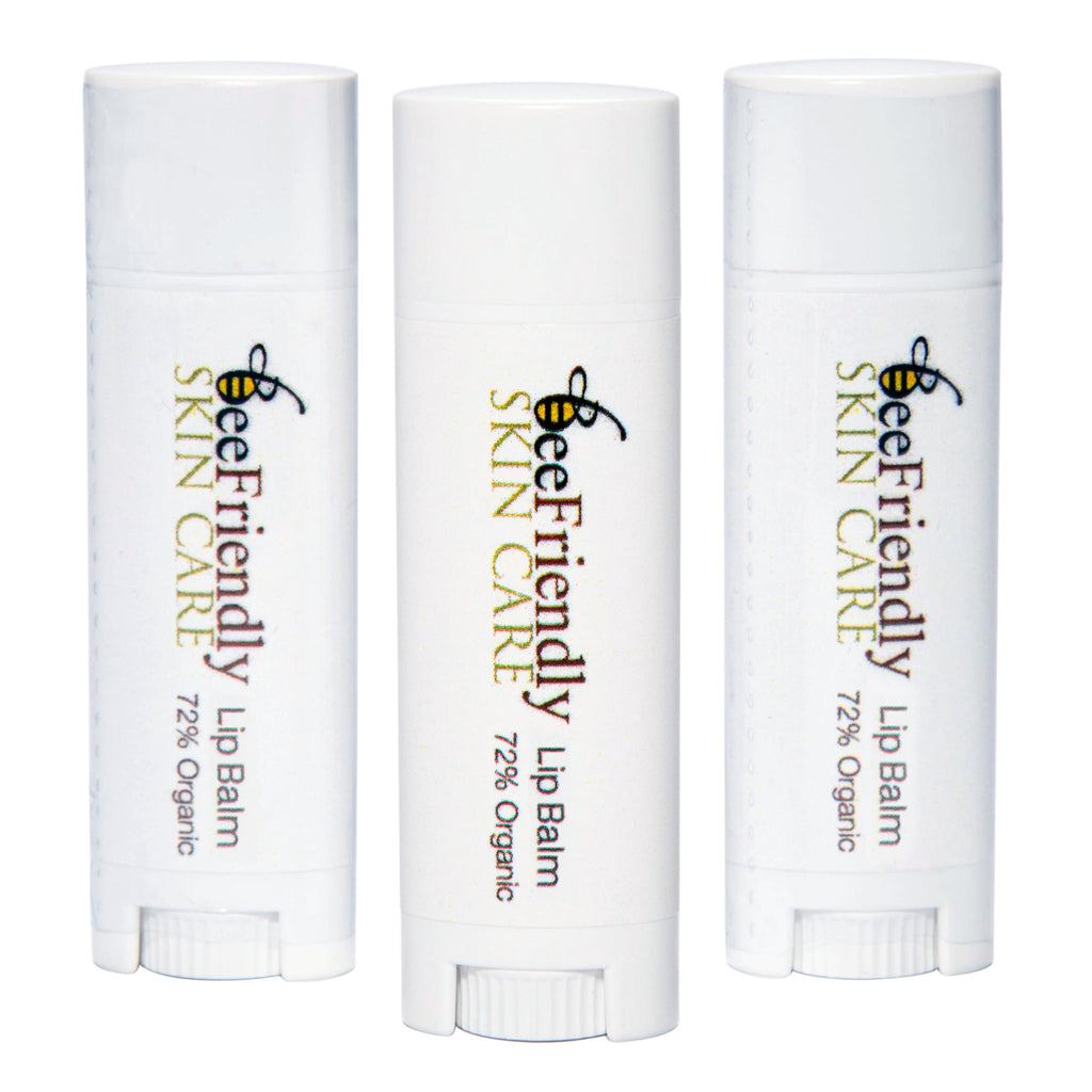 All Natural Organic Lip Balm - 3 Pack